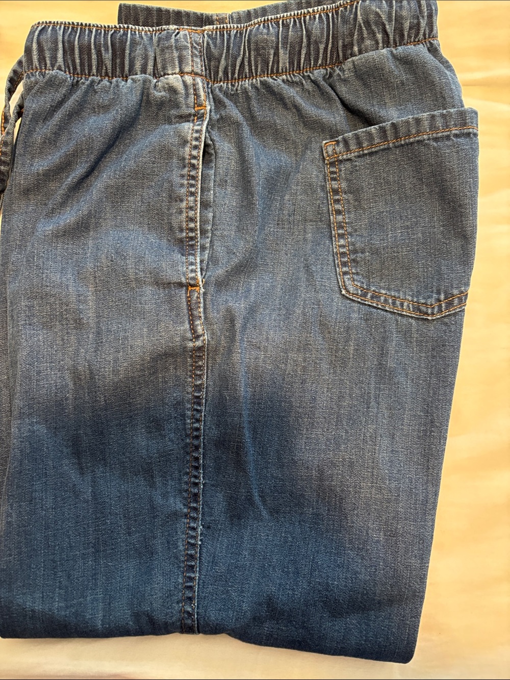 Banana Republic Womens Dark Blue Elastic-Waist Relaxed Jeans